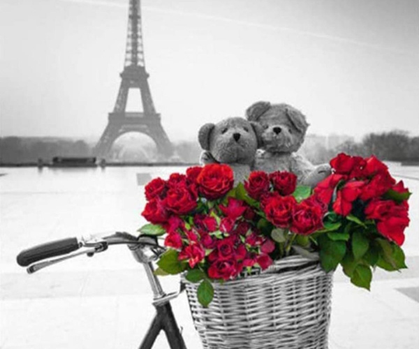 Gėlės prie Eifelio bokšto 